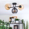 Koyoto Plafoniera, Lampada a sfera Ambrato, Grigio fumo, 3-Luci