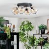Koyoto Plafoniera, Lampada a sfera Ambrato, Chiaro, 4-Luci