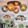 Koyoto Plafoniera, Lampada a sfera Blu, Oro, Verde, Ramato, 4-Luci