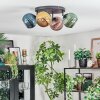 Koyoto Plafoniera, Lampada a sfera Blu, Oro, Verde, Ramato, 4-Luci