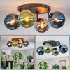 Gastor Plafoniera, Lampada a sfera Blu, Cromo, Verde, Grigio fumo, 4-Luci