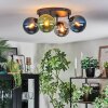 Gastor Plafoniera, Lampada a sfera Blu, Cromo, Verde, Grigio fumo, 4-Luci