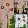 Ripoll Lampada a sfera, Lampada da terra Blu, Oro, Ramato, 3-Luci