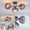 Koyoto Plafoniera, Lampada a sfera Chiaro, Grigio fumo, 3-Luci