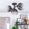 Koyoto Plafoniera, Lampada a sfera Chiaro, Grigio fumo, 3-Luci