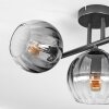 Koyoto Plafoniera, Lampada a sfera Chiaro, Grigio fumo, 3-Luci