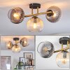 Koyoto Plafoniera, Lampada a sfera Oro, Nero, 3-Luci