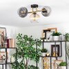 Koyoto Plafoniera, Lampada a sfera Oro, Nero, 3-Luci