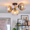 Koyoto Plafoniera, Lampada a sfera Oro, Nero, 3-Luci