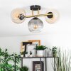 Koyoto Plafoniera, Lampada a sfera Oro, Nero, 3-Luci