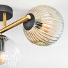 Ripoll Plafoniera, Lampada a sfera Oro, Nero, 3-Luci