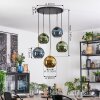 Koyoto Lampadario a sospensione, Lampada a sfera, Lampada a sospensione Oro, Nero, 5-Luci
