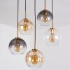 Koyoto Lampadario a sospensione, Lampada a sfera, Lampada a sospensione Oro, Nero, 5-Luci