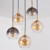 Koyoto Lampadario a sospensione, Lampada a sfera, Lampada a sospensione Oro, Nero, 5-Luci