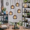 Koyoto Lampadario a sospensione, Lampada a sfera, Lampada a sospensione Oro, Nero, 5-Luci