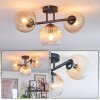 Koyoto Plafoniera, Lampada a sfera Ambrato, Chiaro, 3-Luci