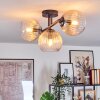 Koyoto Plafoniera, Lampada a sfera Ambrato, Chiaro, 3-Luci
