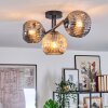 Ripoll Plafoniera, Lampada a sfera Ambrato, Grigio fumo, 3-Luci