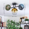 Koyoto Plafoniera, Lampada a sfera Blu, Oro, Verde, Chiaro, 3-Luci