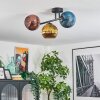 Koyoto Plafoniera, Lampada a sfera Blu, Oro, Ramato, 3-Luci