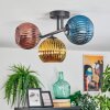 Koyoto Plafoniera, Lampada a sfera Blu, Oro, Ramato, 3-Luci