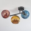 Koyoto Plafoniera, Lampada a sfera Blu, Oro, Ramato, 3-Luci