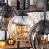 Koyoto Lampadario a sospensione, Lampada a sfera, Lampada a sospensione Écru, Nero, 3-Luci
