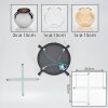 Koyoto Plafoniera, Lampada a sfera Ambrato, Cromo, Chiaro, Grigio fumo, 4-Luci