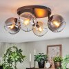 Koyoto Plafoniera, Lampada a sfera Ambrato, Chiaro, Grigio fumo, 4-Luci