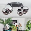 Koyoto Plafoniera, Lampada a sfera Cromo, Grigio fumo, 4-Luci