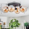 Koyoto Plafoniera, Lampada a sfera Ambrato, 4-Luci Koyoto Plafoniera, Lampada a sfera Ambrato, 4-Luci