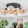 Koyoto Plafoniera, Lampada a sfera Ambrato, 4-Luci Koyoto Plafoniera, Lampada a sfera Ambrato, 4-Luci