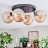 Koyoto Plafoniera, Lampada a sfera Ambrato, 4-Luci