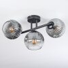 Ripoll Plafoniera, Lampada a sfera Chiaro, Grigio fumo, 3-Luci