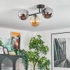 Gastor Plafoniera, Lampada a sfera Ambrato, Grigio fumo, 3-Luci