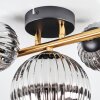 Chehalis Plafoniera, Lampada a sfera Oro, Nero, 3-Luci