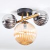 Chehalis Plafoniera, Lampada a sfera Oro, Nero, 3-Luci