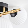 Chehalis Plafoniera, Lampada a sfera Oro, Nero, 3-Luci