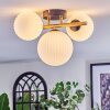 Chehalis Plafoniera, Lampada a sfera Oro, Nero, 3-Luci