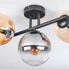 Gastor Plafoniera, Lampada a sfera Ambrato, Chiaro, Grigio fumo, 3-Luci