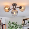 Gastor Plafoniera, Lampada a sfera Ambrato, Chiaro, Grigio fumo, 3-Luci