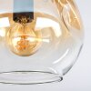 Ripoll Plafoniera, Lampada a sfera Ambrato, Chiaro, Grigio fumo, 3-Luci