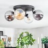 Gastor Plafoniera, Lampada a sfera Ambrato, Chiaro, Grigio fumo, 4-Luci