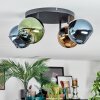 Koyoto Plafoniera, Lampada a sfera Blu, Oro, Verde, 4-Luci