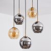 Koyoto Lampadario a sospensione, Lampada a sfera, Lampada a sospensione Oro, Nero, 5-Luci