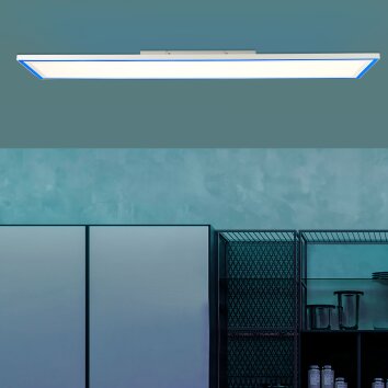Illuminazione Brilliant Ladoga Plafoniera, Panel LED Bianco, 1-Luce, Telecomando, Cambia colore