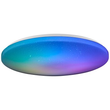 Illuminazione Brilliant Kieran Plafoniera LED Bianco, 1-Luce, Telecomando