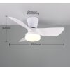 Illuminazione Reality mit Lampada con ventilatore LED Bianco, 1-Luce, Telecomando