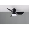 Illuminazione Reality mit Lampada con ventilatore LED Nero, 1-Luce, Telecomando