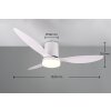 Illuminazione Reality mit Lampada con ventilatore LED Bianco, 1-Luce, Telecomando